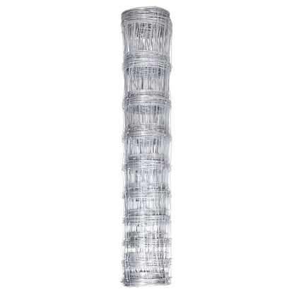 vidaXL Clôture de jardin en acier galvanisé 50x1,5 m Argenté