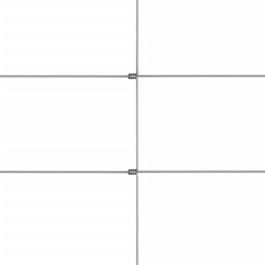 vidaXL Clôture de jardin en acier galvanisé 50x1,5 m Argenté