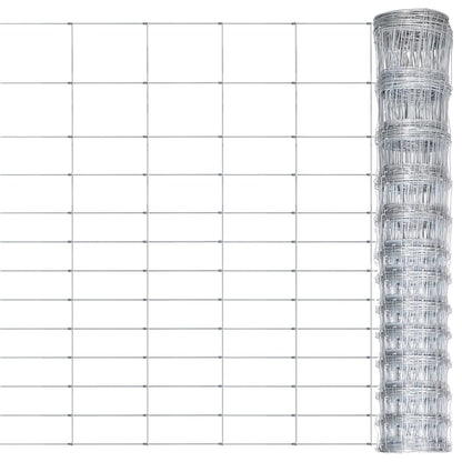 vidaXL Clôture de jardin en acier galvanisé 50 x 1,5 m Argentée
