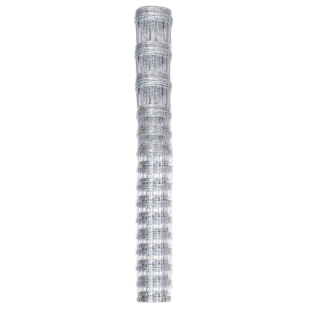 vidaXL Clôture de jardin en acier galvanisé Argenté 50x1,6 m