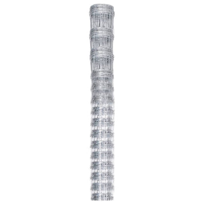 vidaXL Clôture de jardin en acier galvanisé Argenté 50x1,6 m