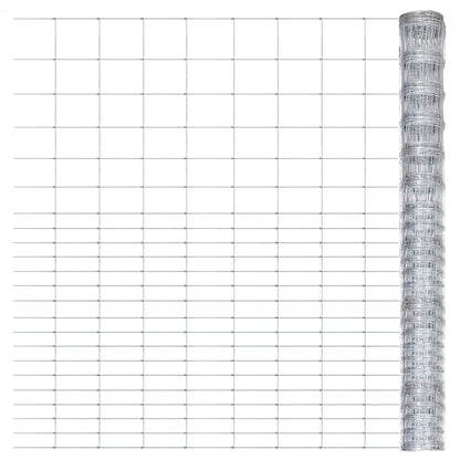 vidaXL Gartenzaun Verzinkter Stahl 50x1,6 m Silbern