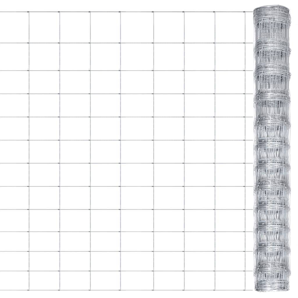 vidaXL Clôture de jardin en acier galvanisé 50x1,25 m Argenté