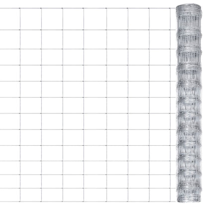 vidaXL Clôture de jardin en acier galvanisé 50x1,25 m Argenté
