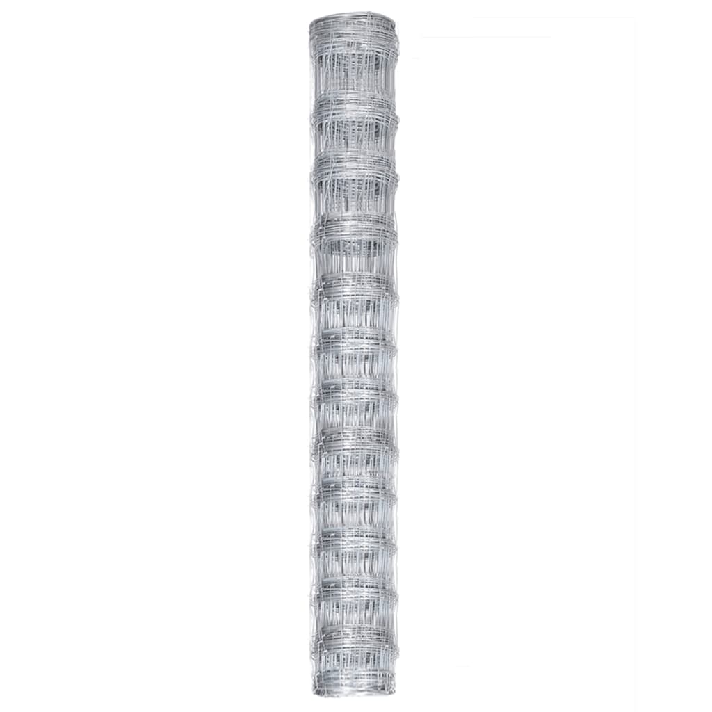 vidaXL Clôture de jardin en acier galvanisé 50x1,25 m Argenté