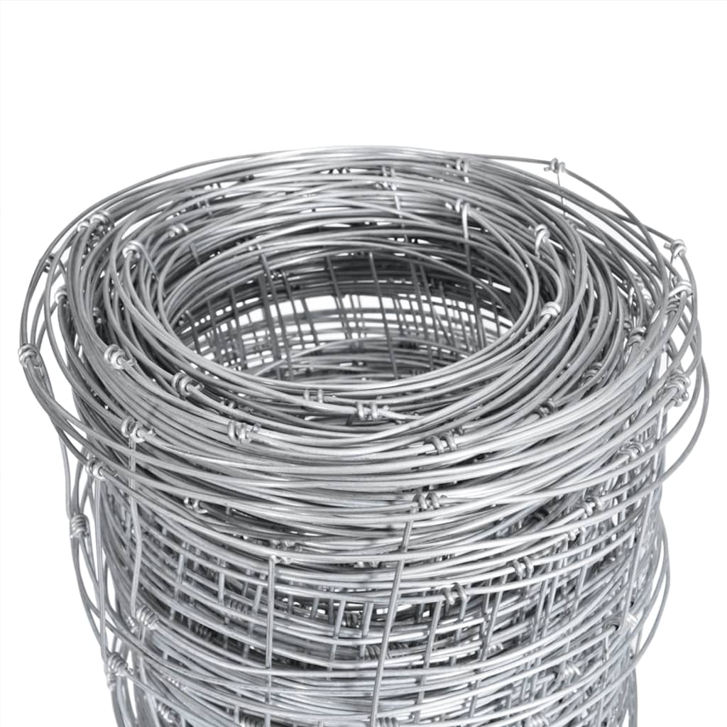 vidaXL Clôture de jardin en acier galvanisé 50x1,25 m Argenté