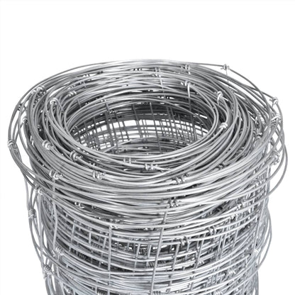 vidaXL Clôture de jardin en acier galvanisé 50x1,25 m Argenté