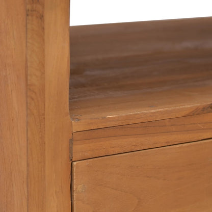 vidaXL TV-Schrank mit Rollen 80x50x42 cm Teak Massivholz