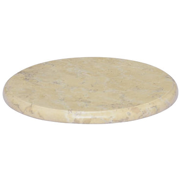 vidaXL Plateau de table crème Ø40x2,5 cm marbre