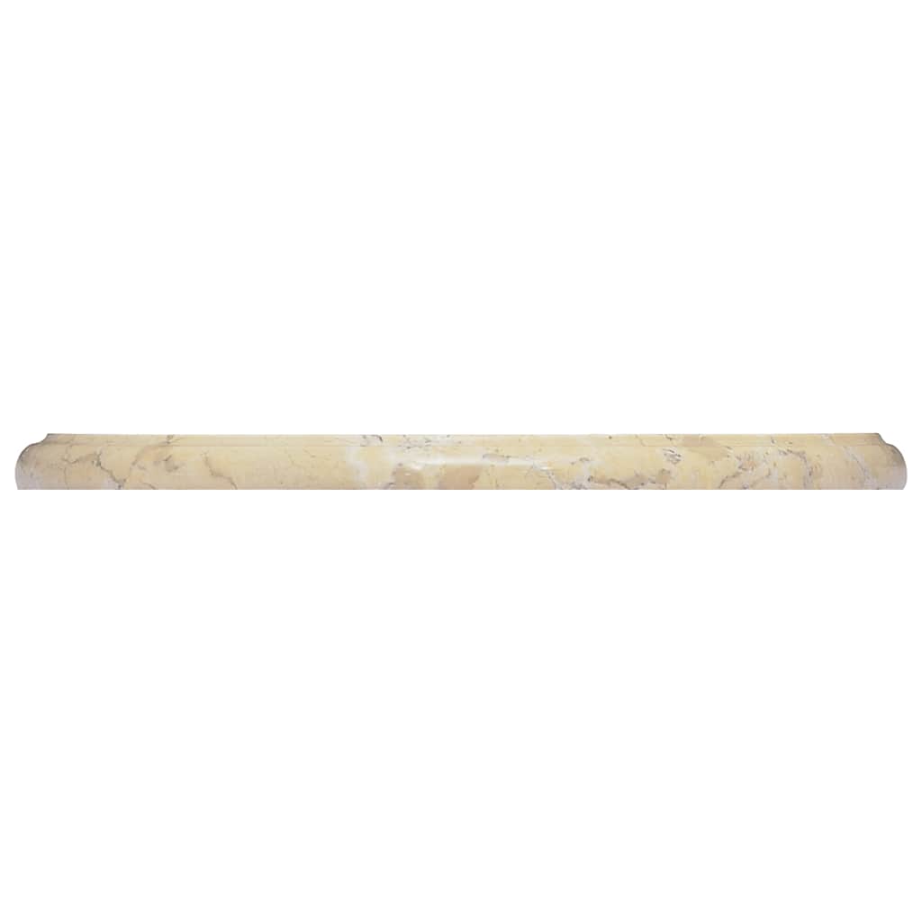 vidaXL Plateau de table crème Ø40x2,5 cm marbre