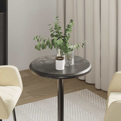 vidaXL Plateau de table Noir Ø40x2,5 cm Marbre