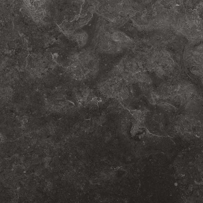 vidaXL Plateau de table Noir Ø40x2,5 cm Marbre
