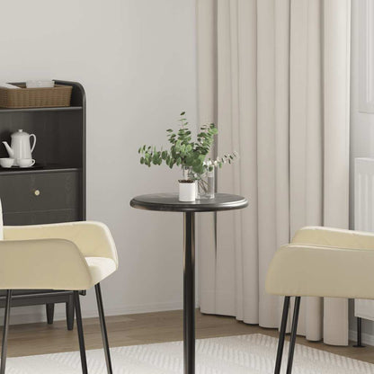 vidaXL Plateau de table Noir Ø40x2,5 cm Marbre
