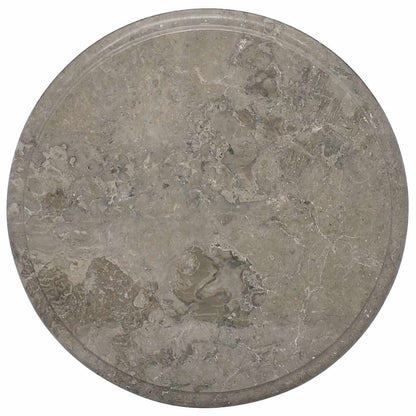 vidaXL Plateau de table Gris Ø40x2,5 cm Marbre