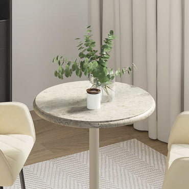 vidaXL Tischplatte Grau Ø50x2,5 cm Marmor