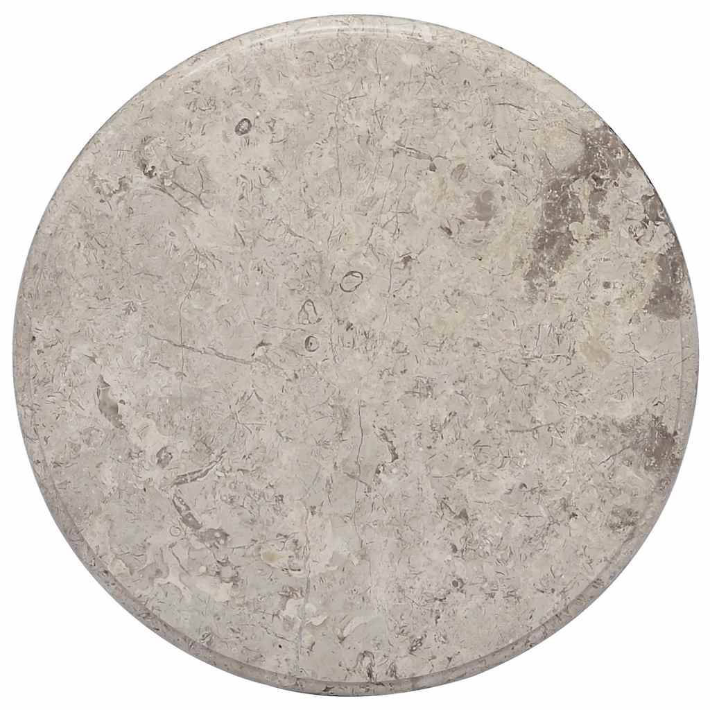 vidaXL Plateau de table Gris Ø50x2,5 cm Marbre