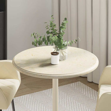 vidaXL Tischplatte Creme Ø60x2,5 cm Marmor