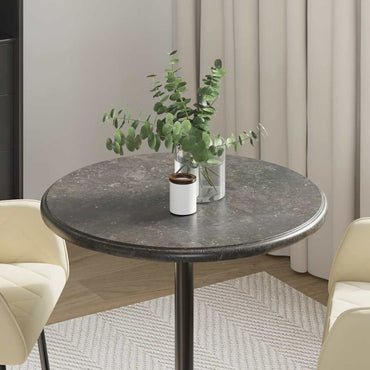vidaXL Tischplatte Schwarz Ø60x2,5 cm Marmor