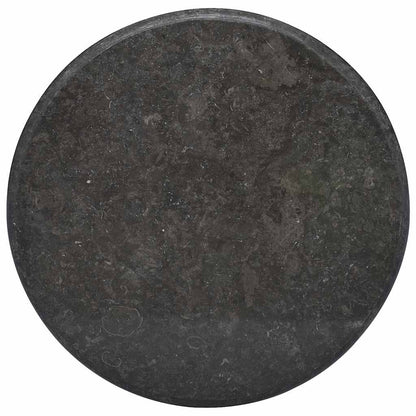 vidaXL Plateau de table noir Ø60x2,5 cm Marbre