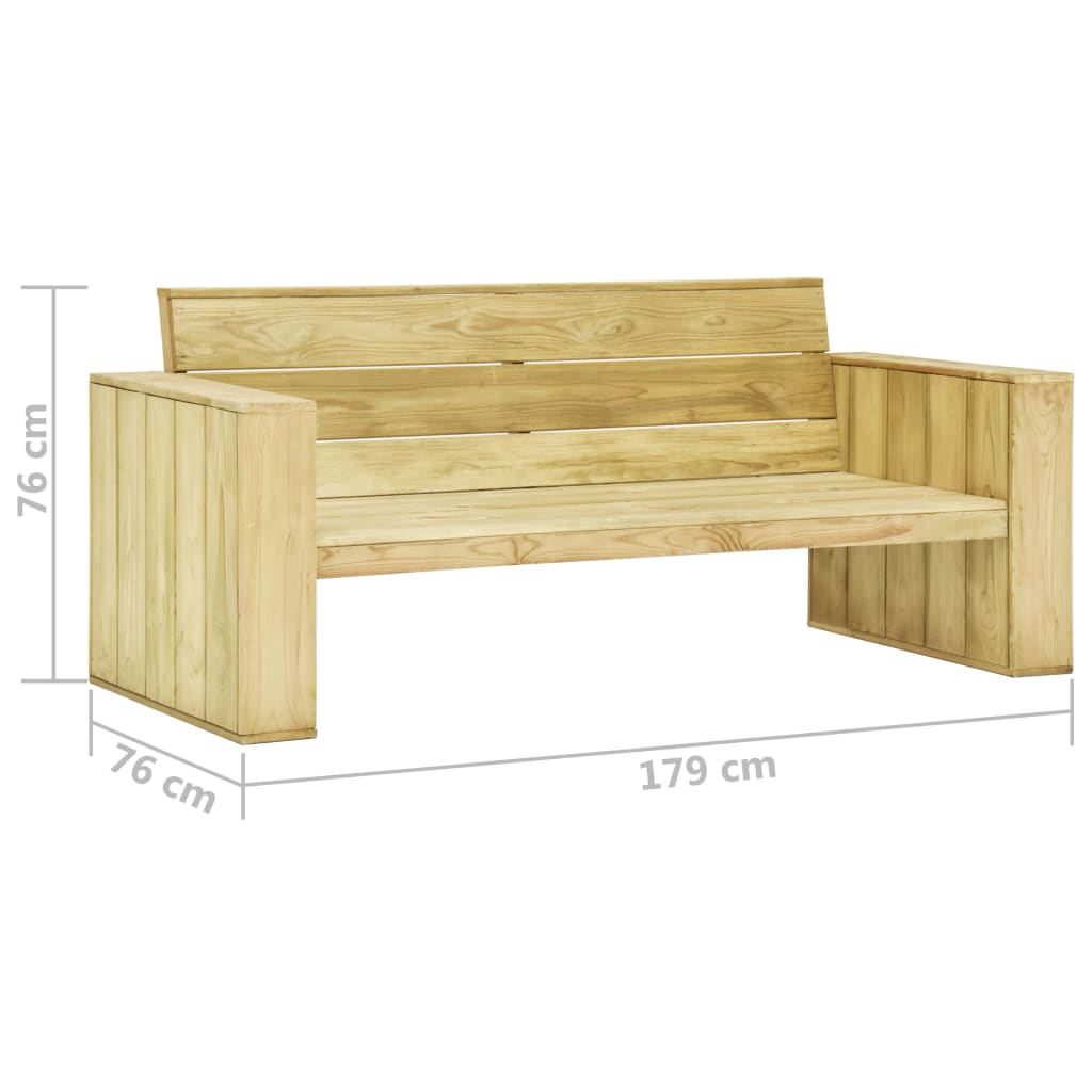 vidaXL 4-tlg. Garten-Lounge-Set mit Kissen Kiefernholz Imprägniert