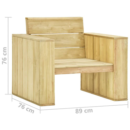 vidaXL 4-tlg. Garten-Lounge-Set mit Kissen Kiefernholz Imprägniert