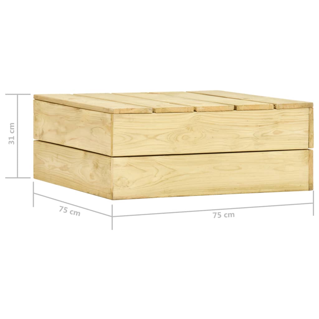 vidaXL 4-tlg. Garten-Lounge-Set mit Kissen Kiefernholz Imprägniert