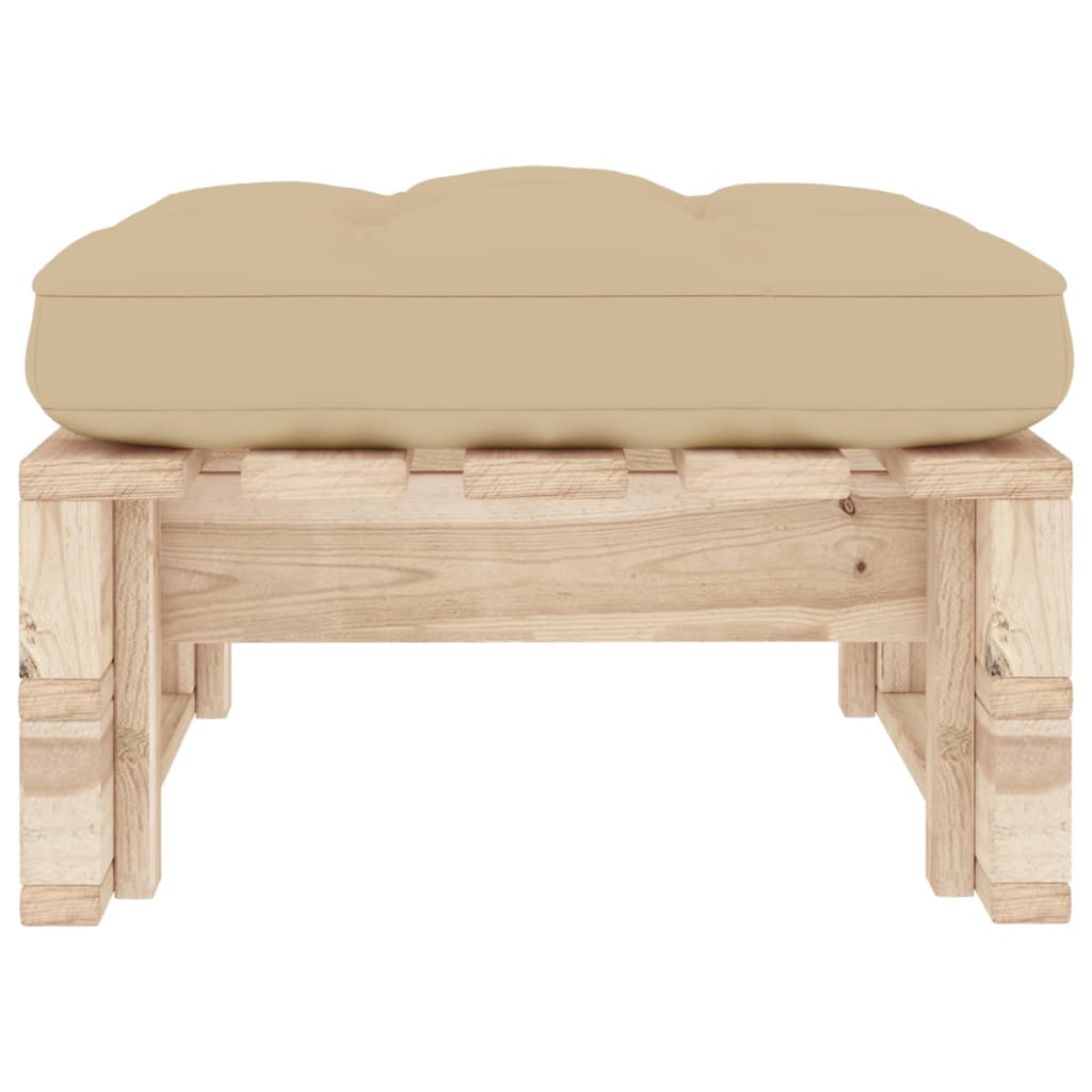 vidaXL Repose-pieds de jardin en palettes Bois de pin imprégné