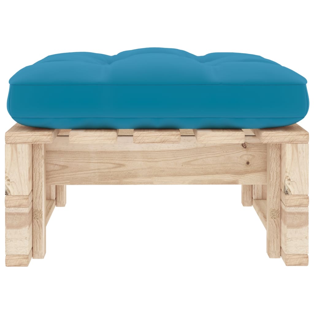 vidaXL Ottoman de jardin en palette Bois de pin imprégné