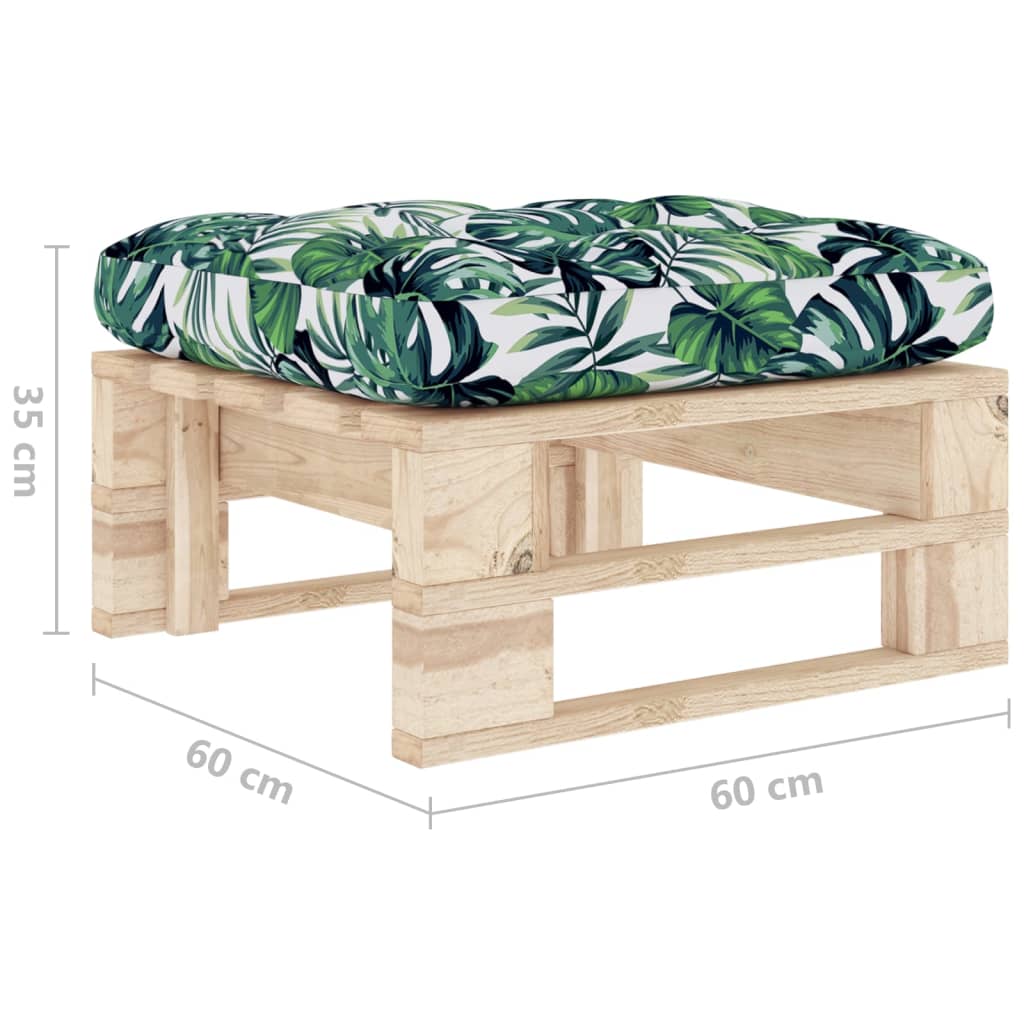 vidaXL Tabouret de jardin sur palette, bois de pin imprégné