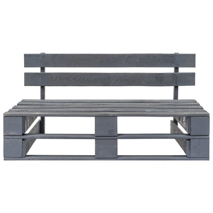 vidaXL Canapé central d'extérieur de palette Pin imprégné Gris
