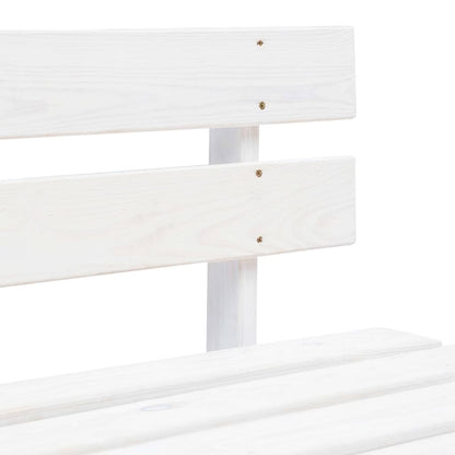 vidaXL Outdoor-Mittelsofa Paletten Kiefernholz Imprägniert Weiß