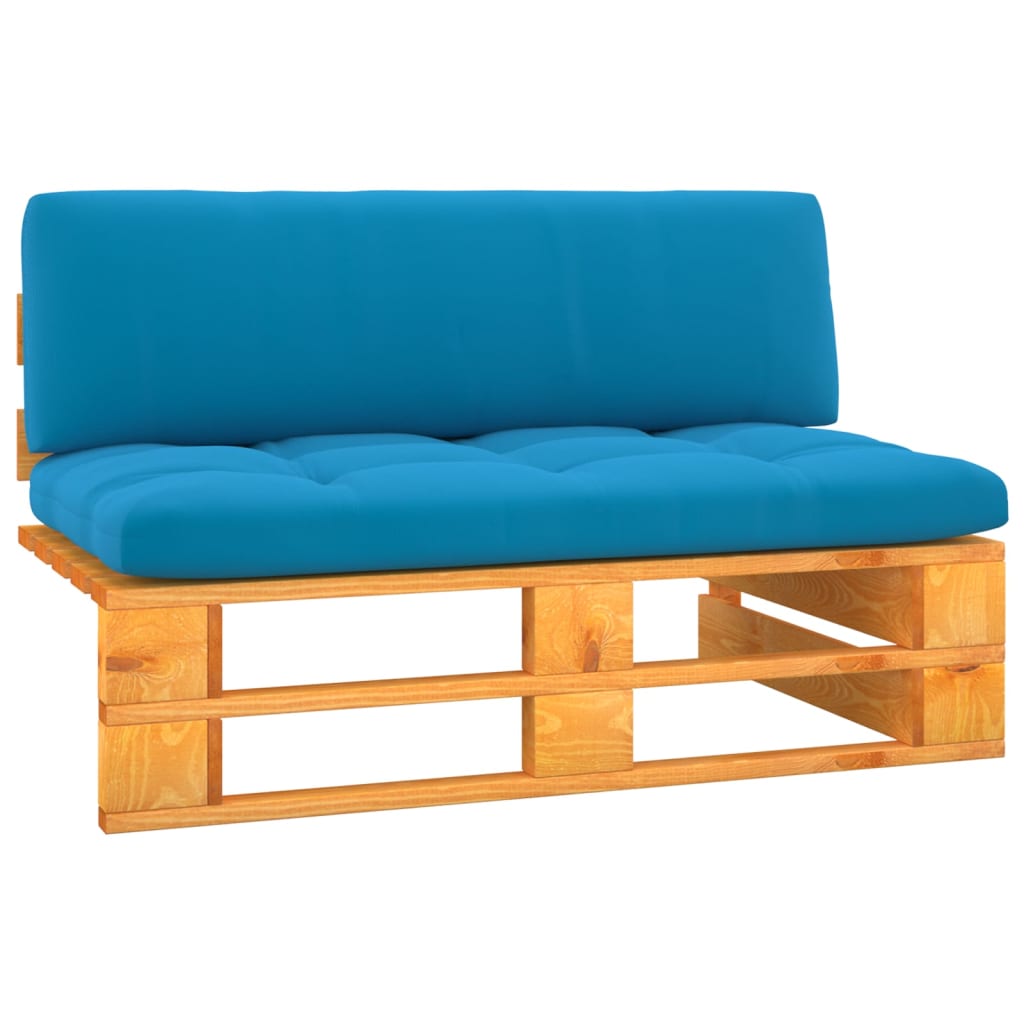 vidaXL Garten-Mittelsofa Paletten Honigbraun Imprägniertes Kiefernholz