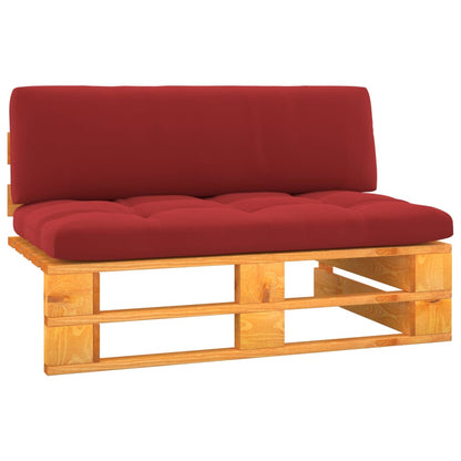 vidaXL Canapé central de jardin palettes bois de pin imprégné marron miel