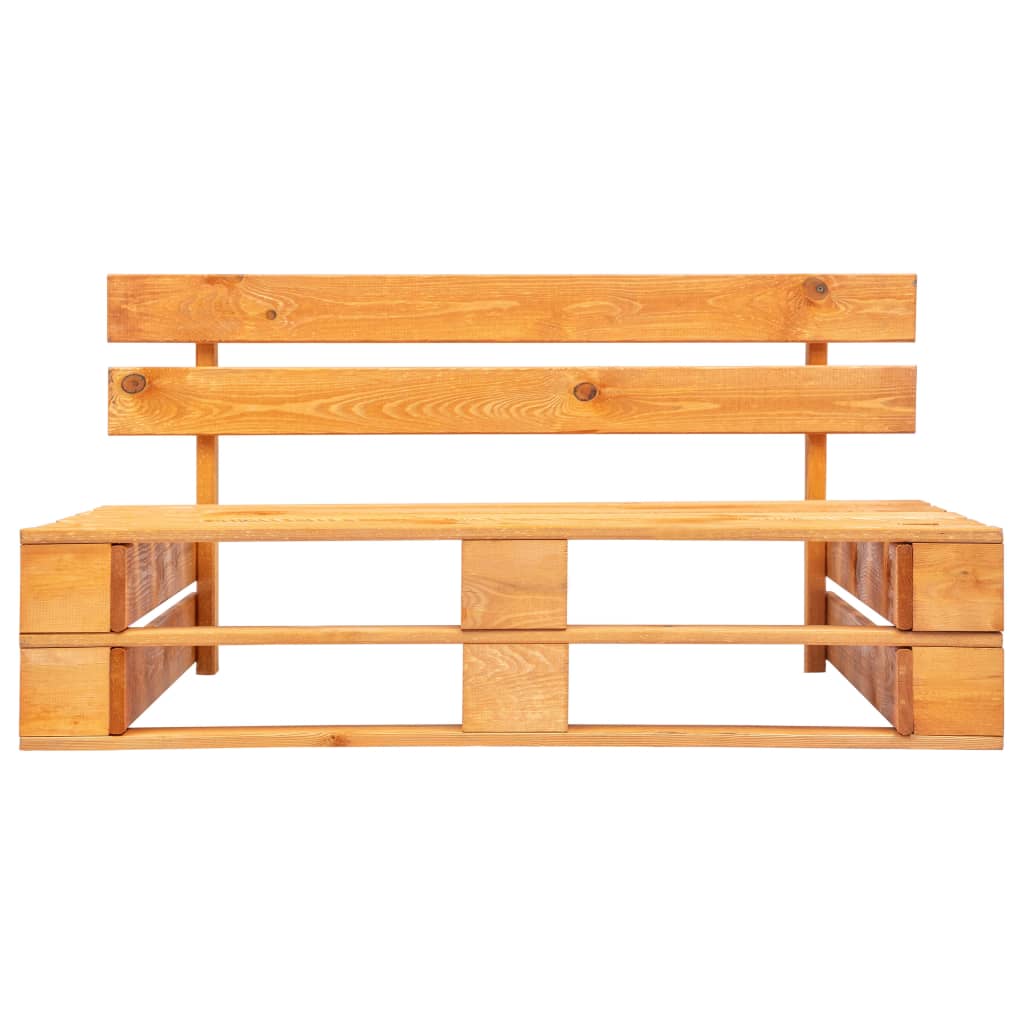 vidaXL Garten-Mittelsofa Paletten Honigbraun Imprägniertes Kiefernholz