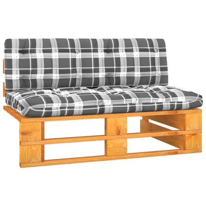 vidaXL Canapé central de jardin palettes marron miel Bois de pin imprégné