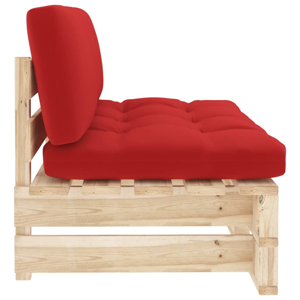 vidaXL Canapé central d'extérieur de palette Pin imprégné