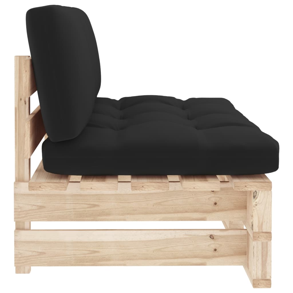 vidaXL Canapé central d'extérieur de palette Pin imprégné