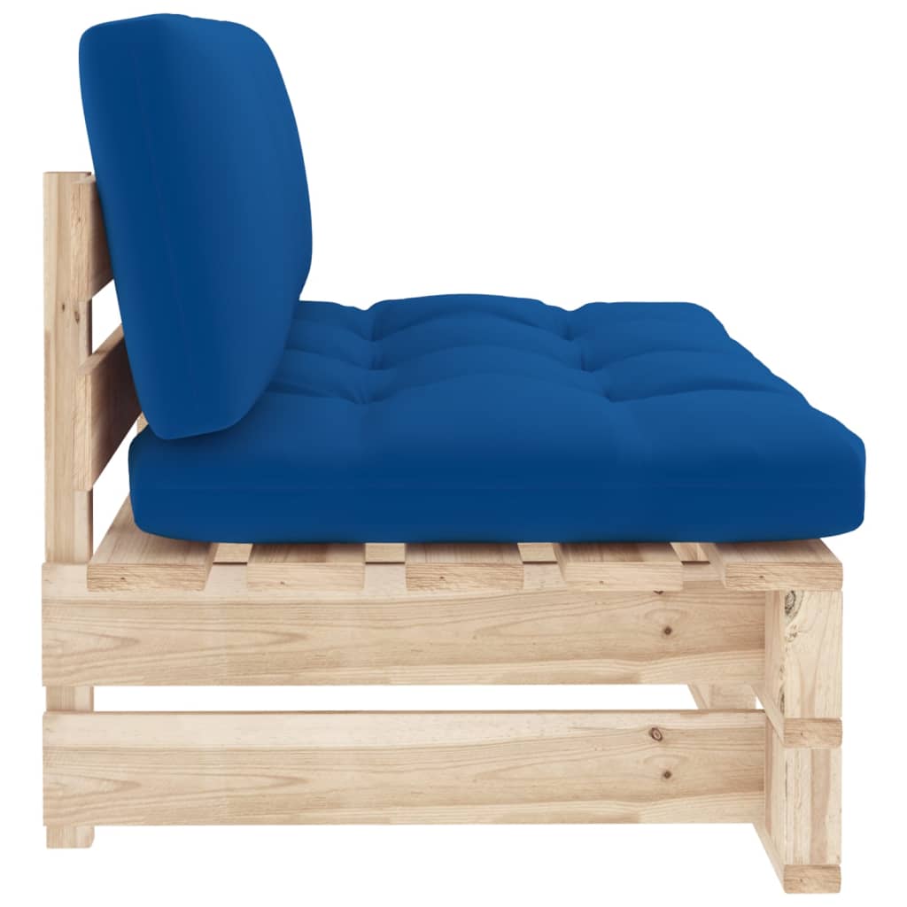vidaXL Canapé central d'extérieur de palette Pin imprégné