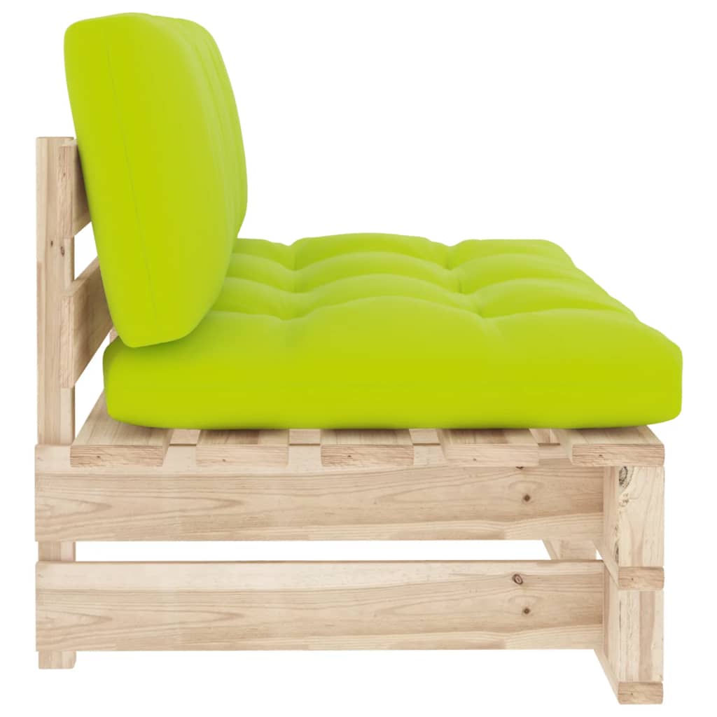 vidaXL Canapé central d'extérieur de palette Pin imprégné