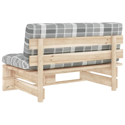 vidaXL Canapé d'angle de jardin en bois de pin imprégné
