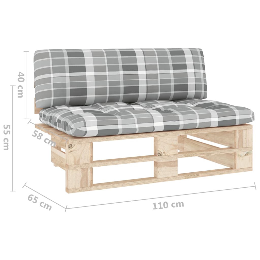 vidaXL Canapé d'angle de jardin en bois de pin imprégné