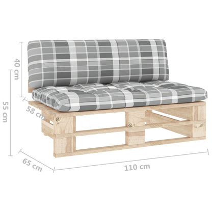 vidaXL Canapé d'angle de jardin en bois de pin imprégné