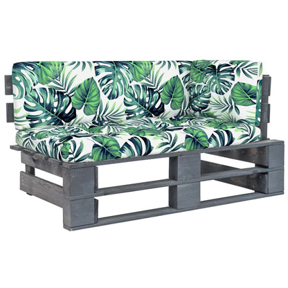 vidaXL Outdoor-Ecksofa Paletten Kiefernholz Imprägniert Grau