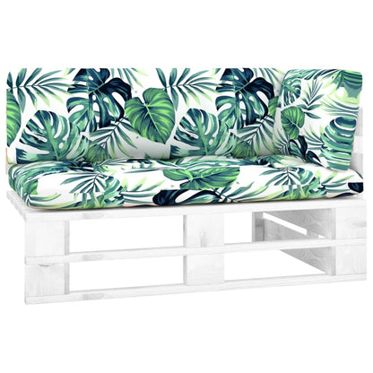 vidaXL Outdoor-Ecksofa Paletten Kiefernholz Imprägniert Weiß