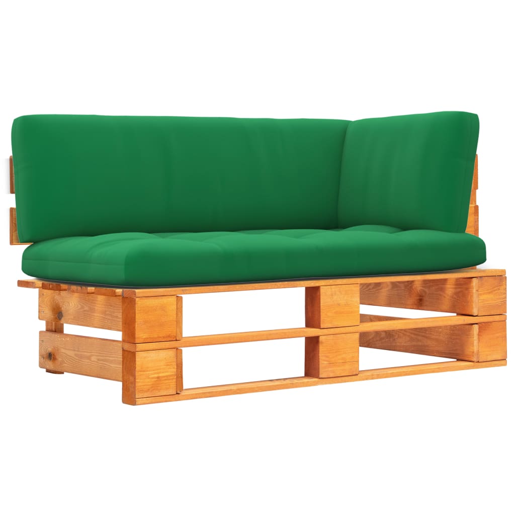 vidaXL Garten-Ecksofa aus Paletten Honigbraun Kiefernholz Imprägniert