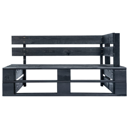 vidaXL 2-Sitzer-Palettensofa Schwarz Imprägniertes Kiefernholz