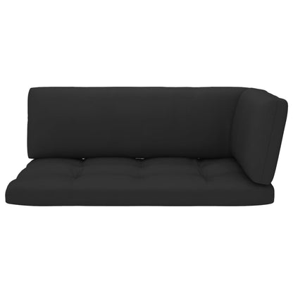 vidaXL 2-Sitzer-Palettensofa Schwarz Imprägniertes Kiefernholz