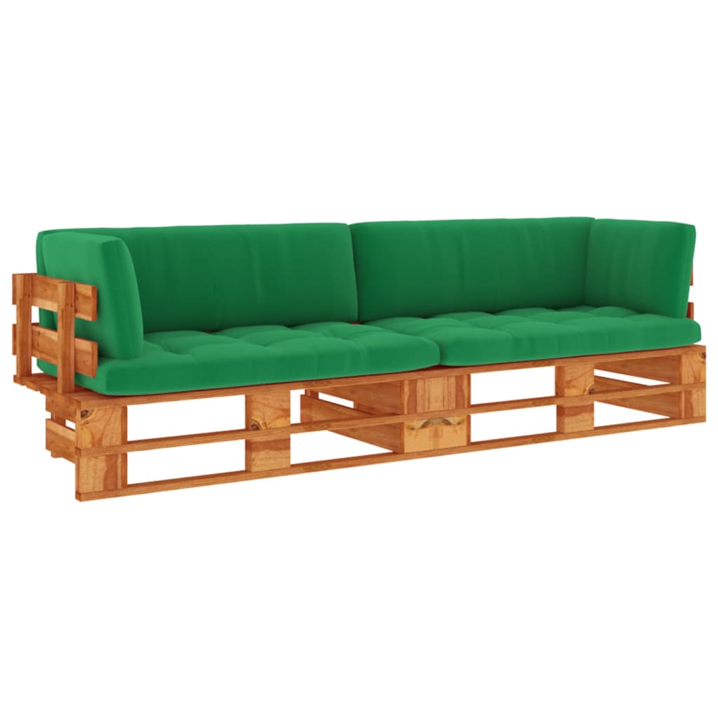 vidaXL 2-Sitzer-Palettensofa Honigbraun Imprägniertes Kiefernholz