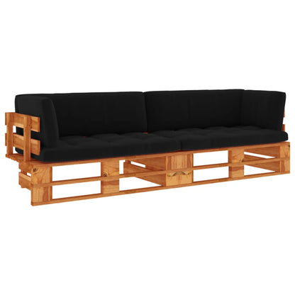 vidaXL 2-Sitzer-Palettensofa Honigbraun Imprägniertes Kiefernholz