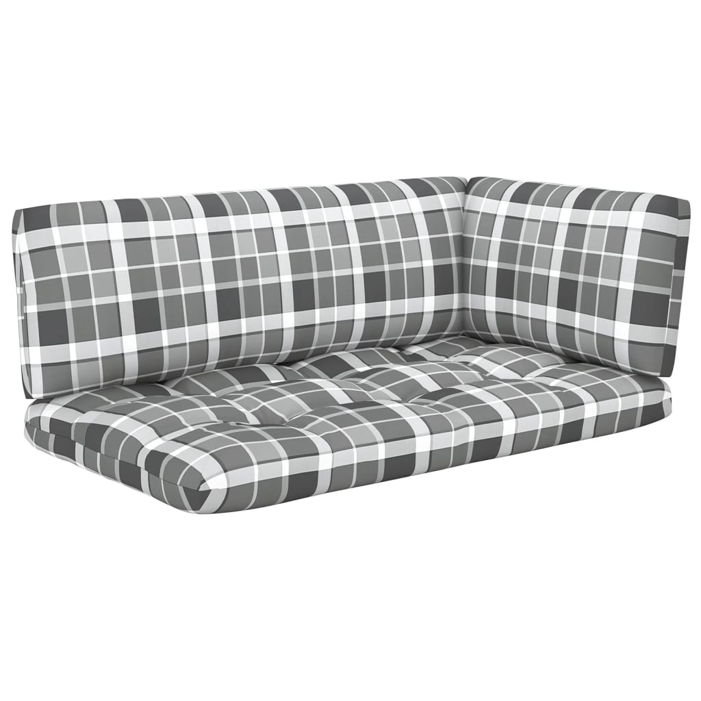 vidaXL 4-tlg. Paletten-Lounge-Set Grau Imprägniertes Kiefernholz